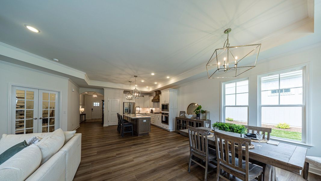 Furnished interior view inside a new home in The Villas at Pinewood, Asheboro (Image 16). Furnished interior view inside a new home in The Villas at Pinewood, Asheboro (Image 16).