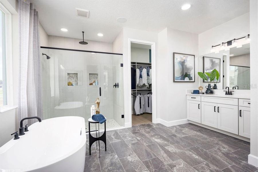 Furnished interior view inside a new home in Solace at Corner Lake, Orlando (Image 15).