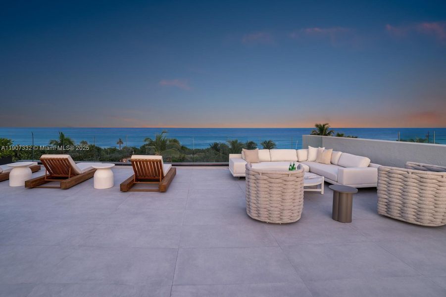 Exterior details and patio area of a home in , Miami Beach (Image 38). Exterior details and patio area of a home in , Miami Beach (Image 38).