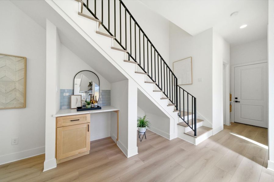 Wine bar! Fix your cocktail, mocktail, or open up the vino to relax-you deserve it.