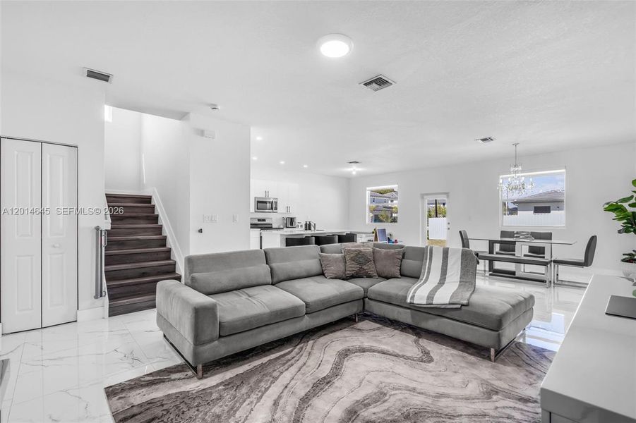 Furnished interior view inside a new home in , Miami (Image 5).