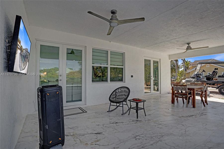 Exterior details and patio area of a home in , Loxahatchee (Image 51).