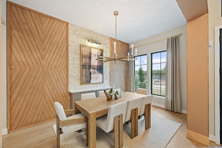 Furnished interior view inside a new home in Wildtree 70', Montgomery (Image 44).