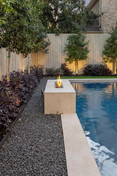 A detailed look at the unique fire pit