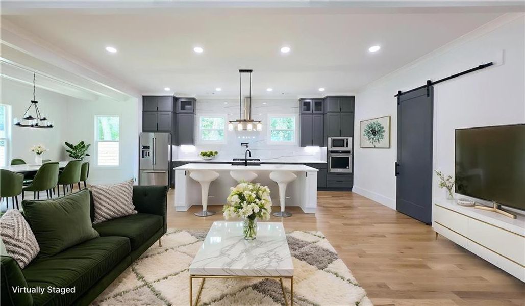 Furnished interior view inside a new home in , Atlanta (Image 37). Furnished interior view inside a new home in , Atlanta (Image 37).