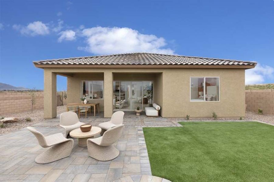 Representative exterior details of a home built from the Azure by Mattamy Homes in Silverbell Ridge, Tucson (Image 3). Representative exterior details of a home built from the Azure by Mattamy Homes in Silverbell Ridge, Tucson (Image 3).
