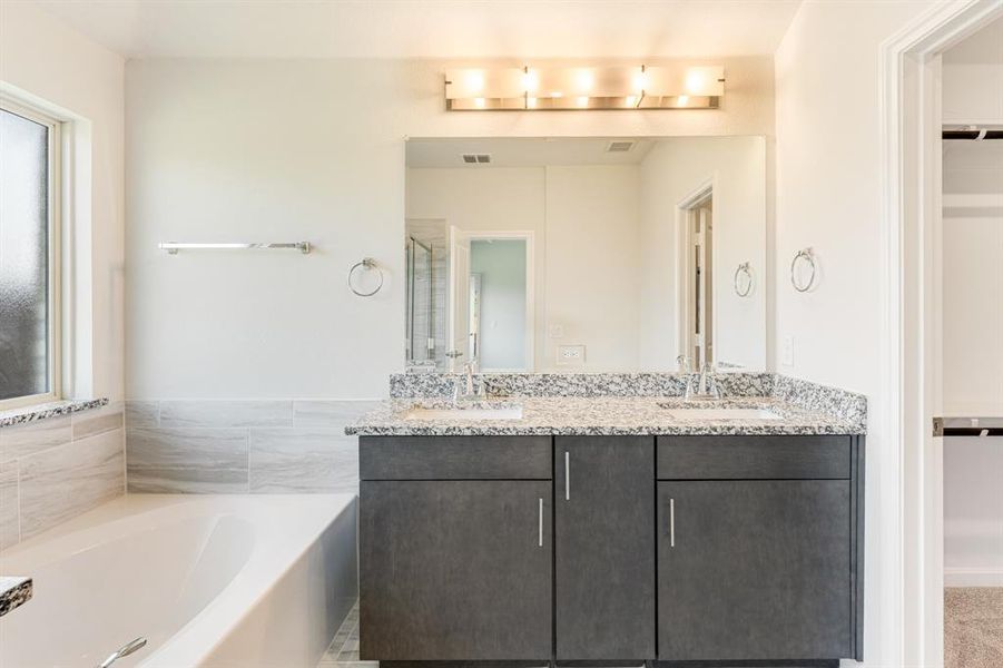 Furnished interior view inside a new home in Bear Creek Elements, Lavon (Image 6). Furnished interior view inside a new home in Bear Creek Elements, Lavon (Image 6).
