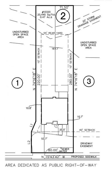 Homesite 2.  Tons of Back Yard Space