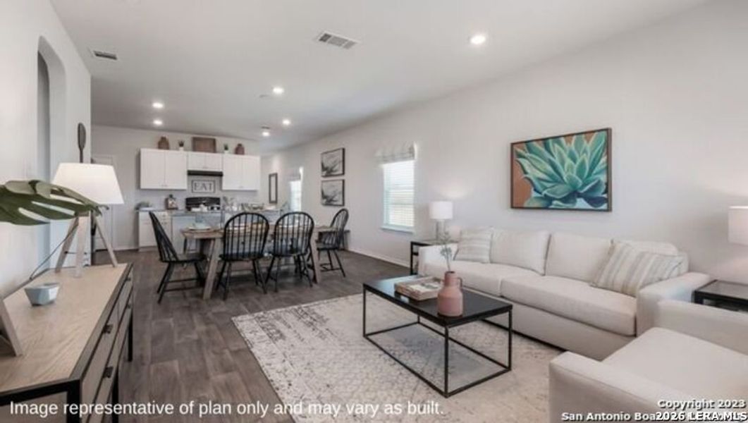 Furnished interior view inside a new home in Redbird Ranch, San Antonio (Image 3).