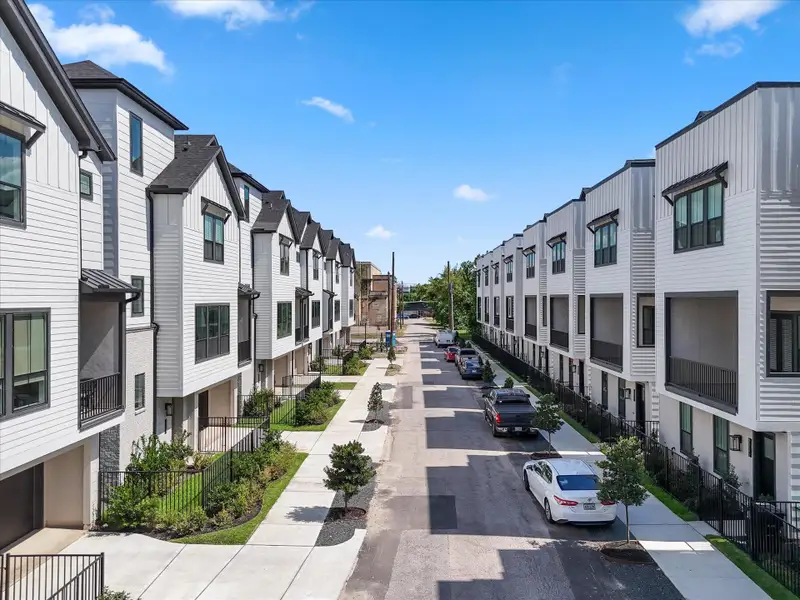 Front exterior of a new home in , Houston, TX, highlighting curb appeal (Image 1). Front exterior of a new home in , Houston, TX, highlighting curb appeal (Image 1).