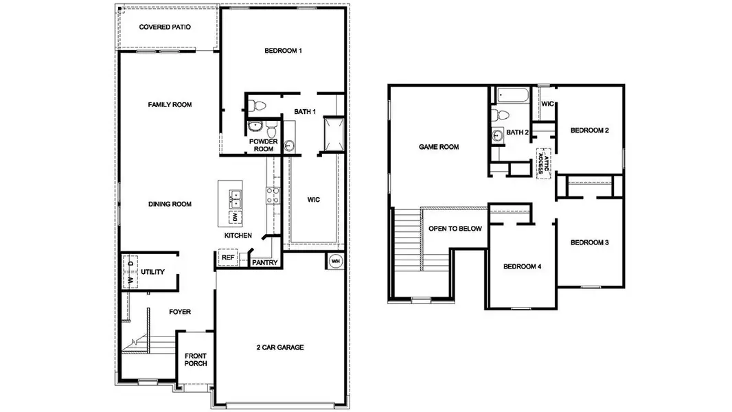 2D floor plan layout of this home in Brookstone Creek, San Antonio, TX (Image 2).