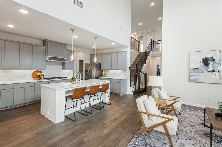 Furnished interior view inside a new home in , Oak Point (Image 17).