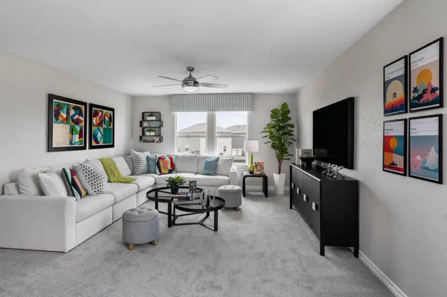Representative furnished interior of a home built from the 2702 by KB Home in Espino Trails, San Antonio (Image 6).