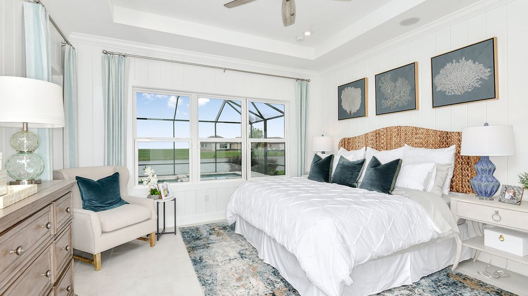 Furnished interior view inside a new home in Esplanade at Tradition, Port St. Lucie (Image 6). Furnished interior view inside a new home in Esplanade at Tradition, Port St. Lucie (Image 6).