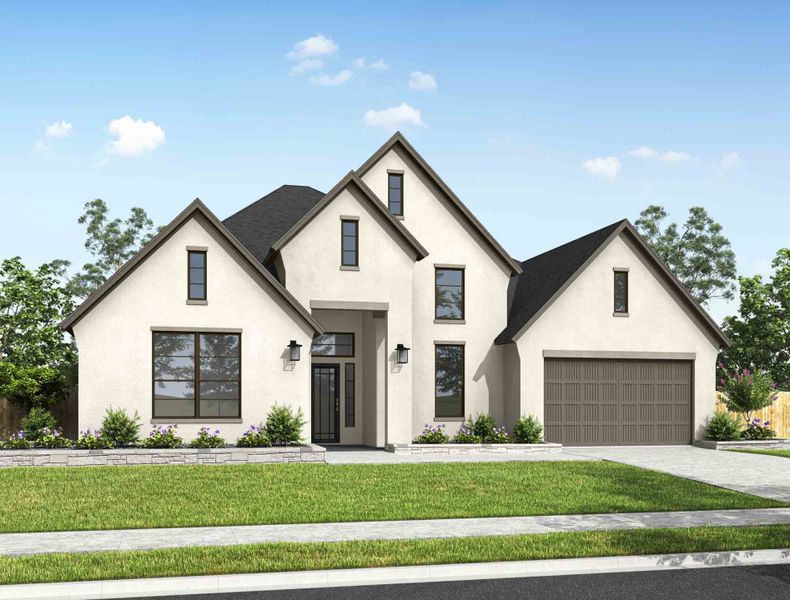 Representative exterior photo of a completed home built from the Bristol by Tri Pointe Homes in Bridgeland 70′, Cypress, TX (Image 4). Representative exterior photo of a completed home built from the Bristol by Tri Pointe Homes in Bridgeland 70′, Cypress, TX (Image 4).