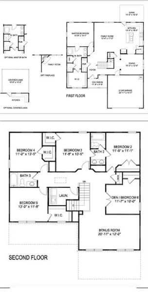 2D floor plan layout of this home in The Fields of Walnut Creek, Pendergrass, GA (Image 2). 2D floor plan layout of this home in The Fields of Walnut Creek, Pendergrass, GA (Image 2).