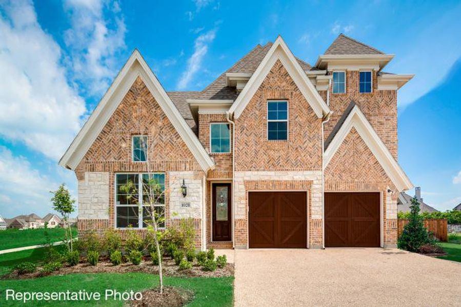 Representative exterior photo of a completed home built from the Grand Martinique by Grand Homes in Grand Oaks, Celina, TX (Image 16). Representative exterior photo of a completed home built from the Grand Martinique by Grand Homes in Grand Oaks, Celina, TX (Image 16).