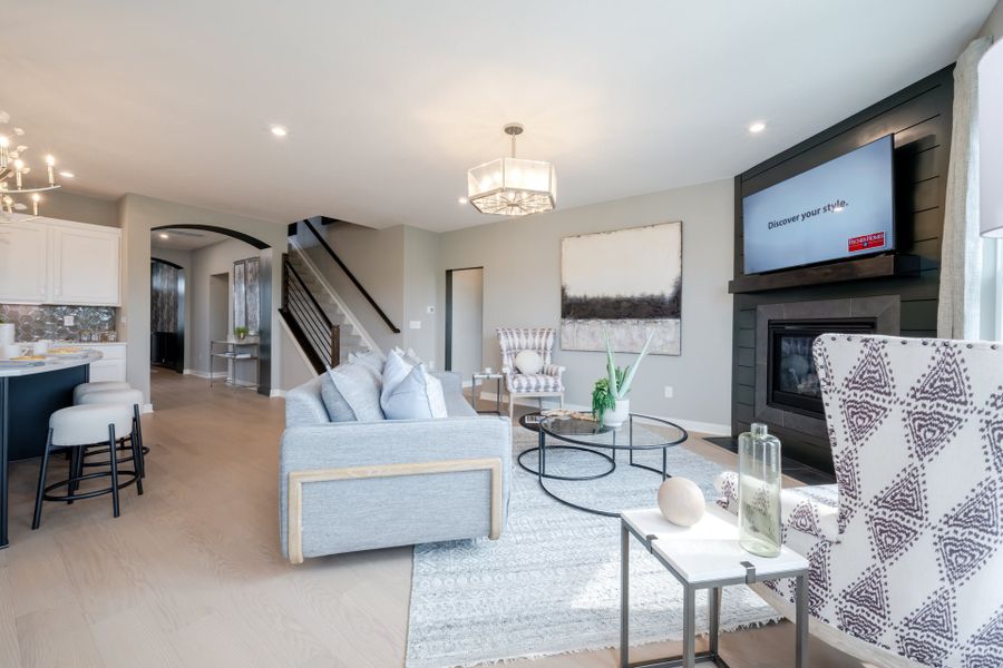 Representative furnished interior of a home built from the Amelia by Fischer Homes in Easton Park, Dallas (Image 52).