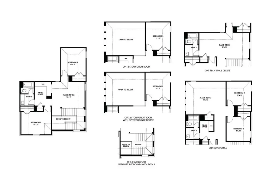 2D floor plan layout of this home in Flora, Hutto, TX (Image 3).