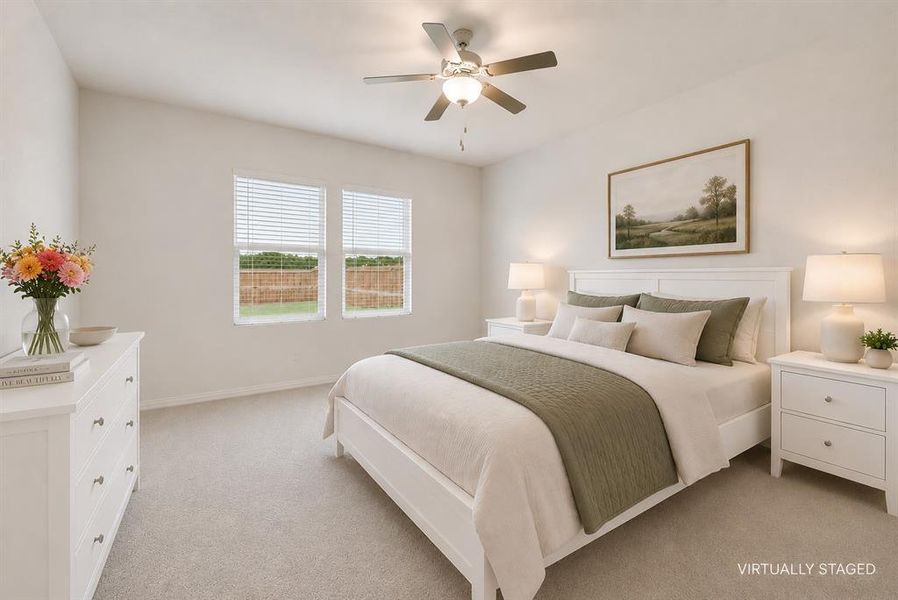 Primary bedroom- - virtually staged
