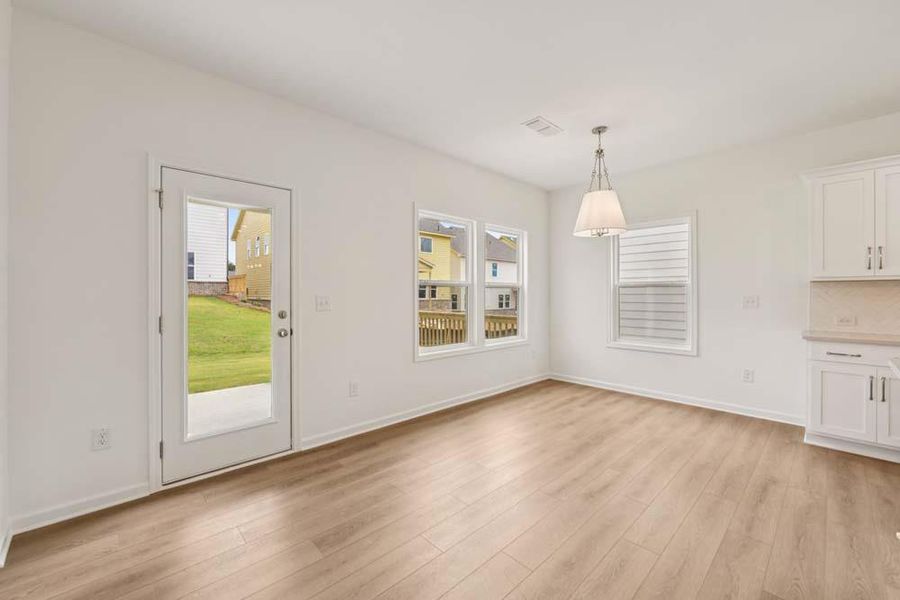 Spacious, unfurnished interior of a new home in Eastlyn Crossing, Flowery Branch (Image 18). Spacious, unfurnished interior of a new home in Eastlyn Crossing, Flowery Branch (Image 18).