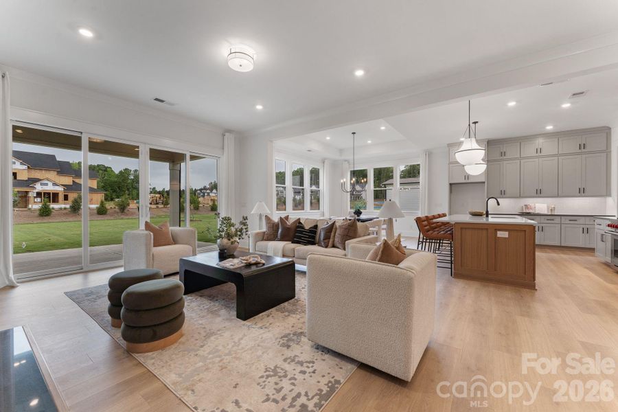 Furnished interior view inside a new home in Bluffs at Wesley Chapel, Waxhaw (Image 41).