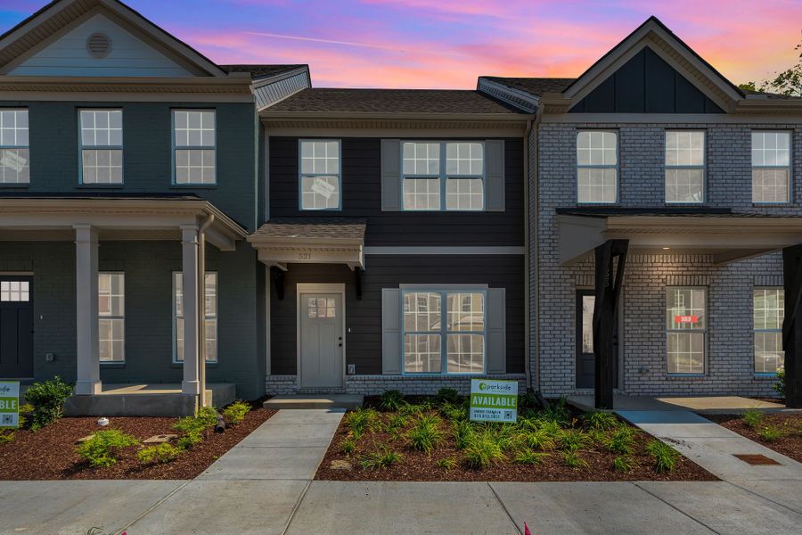 Front exterior of a new home in Oxford Station, Gallatin, TN, highlighting curb appeal (Image 18).