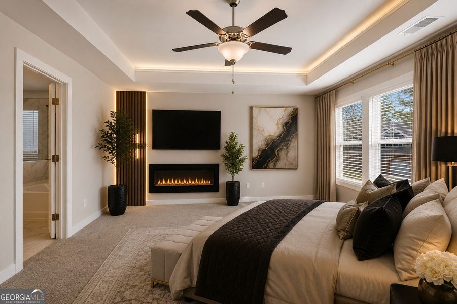 Furnished interior view inside a new home in The Fairways at Mirror Lake, Villa Rica (Image 26).