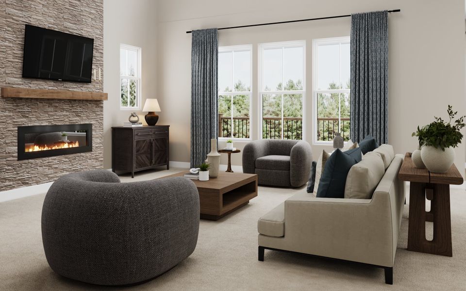 Representative furnished interior of a home built from the Nottely by Beazer Homes in Estates at Daves Creek, Cumming (Image 5).