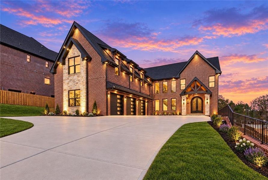 Front exterior of a new home in , Buford, GA, highlighting curb appeal (Image 25). Front exterior of a new home in , Buford, GA, highlighting curb appeal (Image 25).