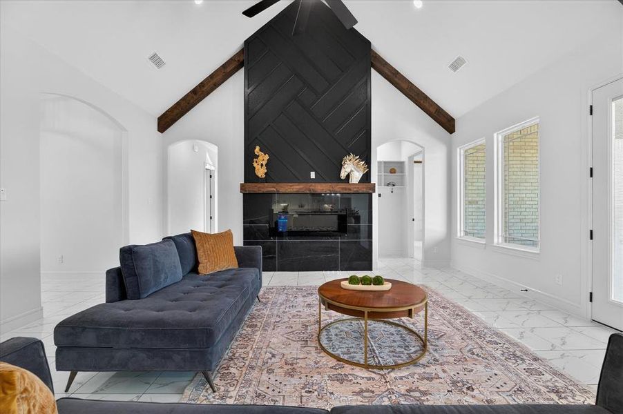 Furnished interior view inside a new home in , Celeste (Image 16).