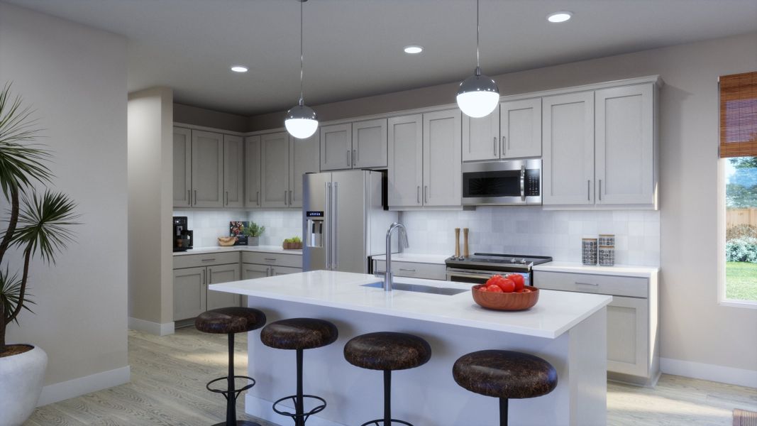 Representative furnished interior of a home built from the 3501 by Risewell Homes in Parkton Square, Kyle (Image 4).