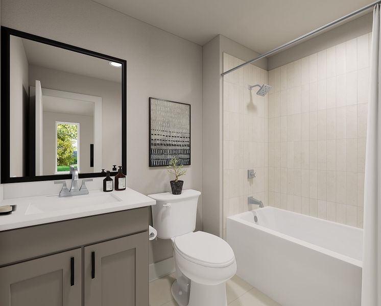 Furnished interior view inside a new home in Union Park, Little Elm (Image 12).