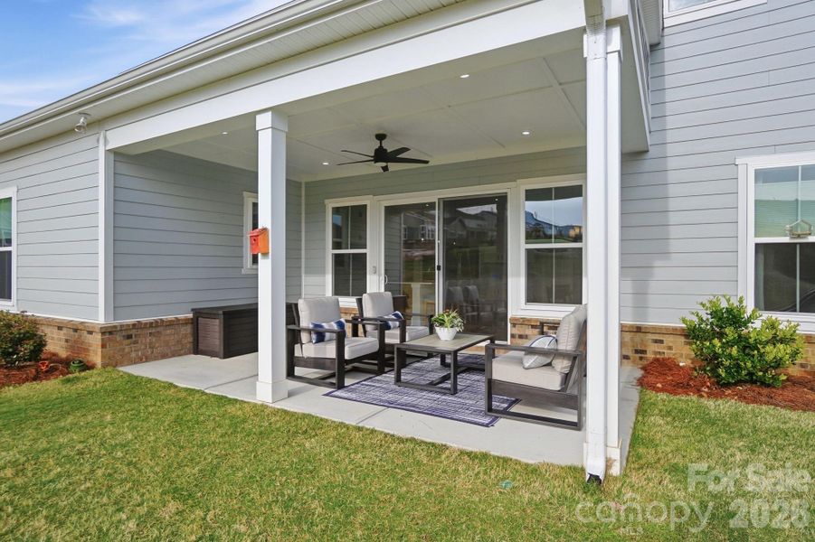 Exterior details and patio area of a home in , Belmont (Image 3).