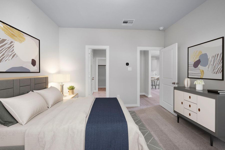 Furnished interior view inside a new home in Westridge Cove, Conroe (Image 11).