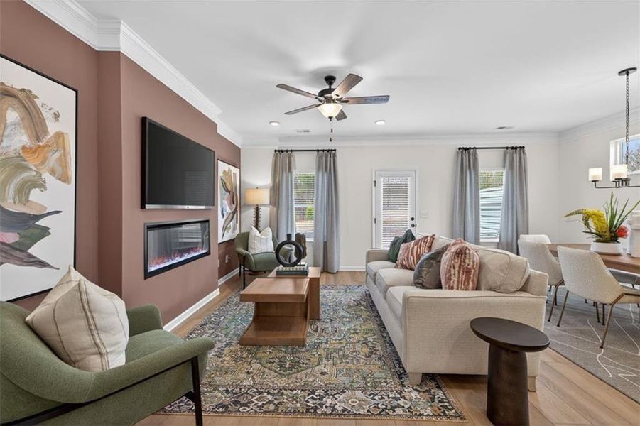 Furnished interior view inside a new home in Fuller Station, Loganville (Image 14). Furnished interior view inside a new home in Fuller Station, Loganville (Image 14).