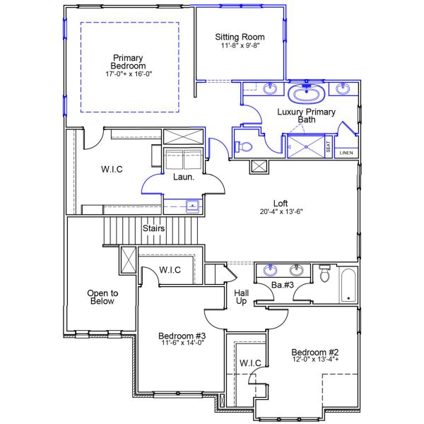 2D floor plan layout of this home in Lilah Grove, Summerfield, NC (Image 3).