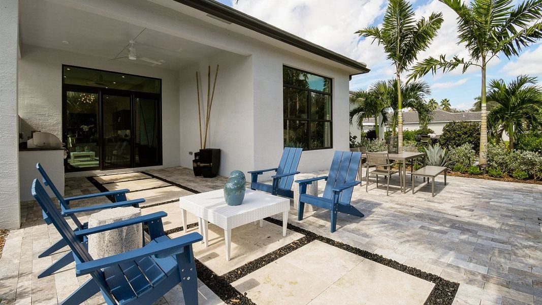 Exterior details and patio area of a home in Rivella, Port St. Lucie (Image 2).