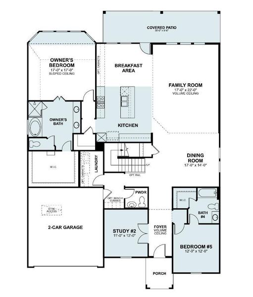 2D floor plan layout of this home in Edgewood, Leander, TX (Image 5). 2D floor plan layout of this home in Edgewood, Leander, TX (Image 5).