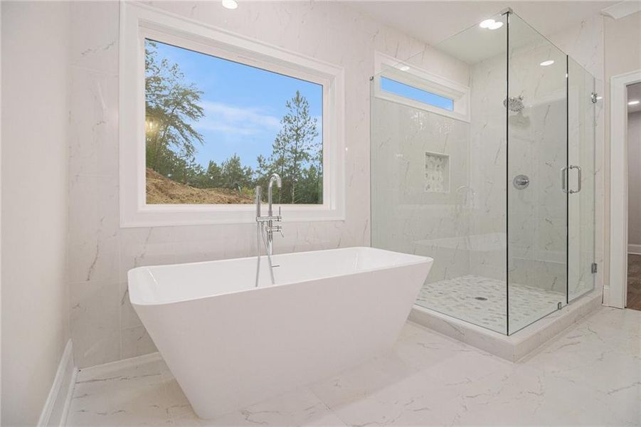 Furnished interior view inside a new home in , White (Image 9).