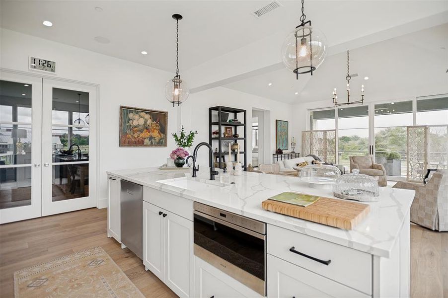 Furnished interior view inside a new home in The Residences, Irving (Image 10).
