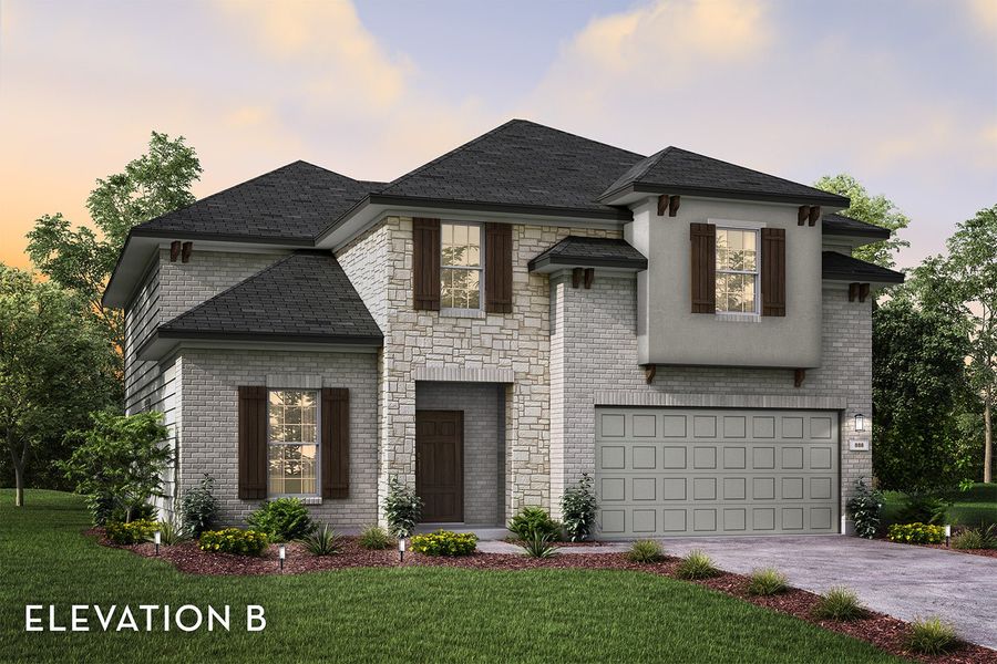 Representative exterior photo of a completed home built from the Hayden by CastleRock Communities in Newport, Crosby, TX (Image 37).