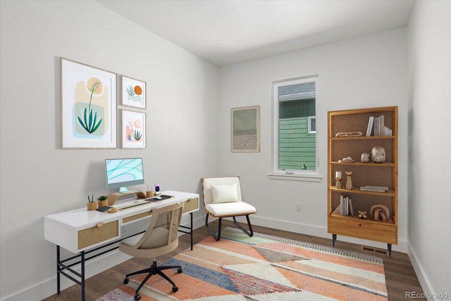 Virtually staged office