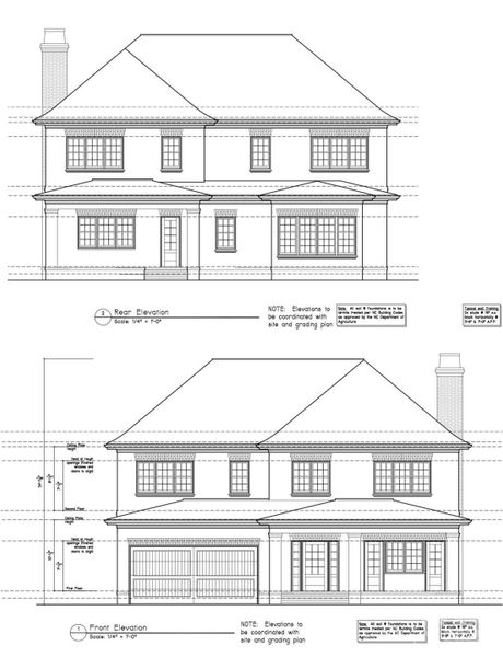 Front and Rear Elevations