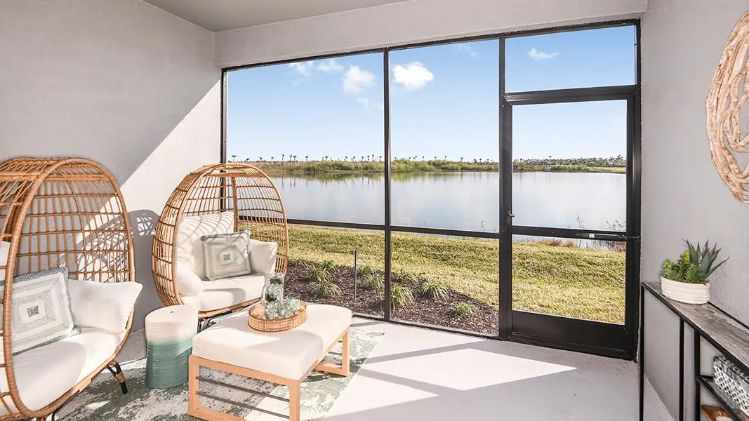 Representative furnished interior of a home built from the Avanti VII by Taylor Morrison in Esplanade Lake Club Condos, Fort Myers (Image 11).