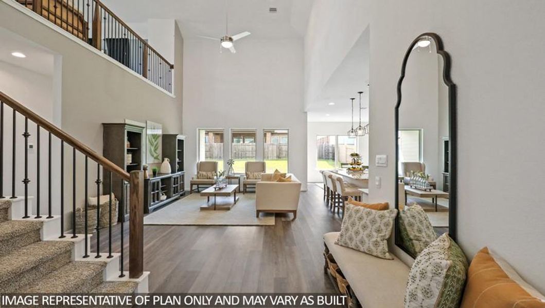 Furnished interior view inside a new home in Hills of Westlake, Conroe (Image 18).