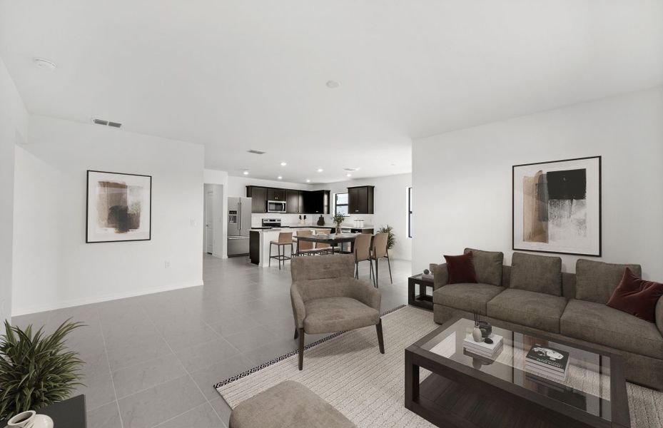 Furnished interior view inside a new home in Whispering Lakes, Lehigh Acres (Image 25).