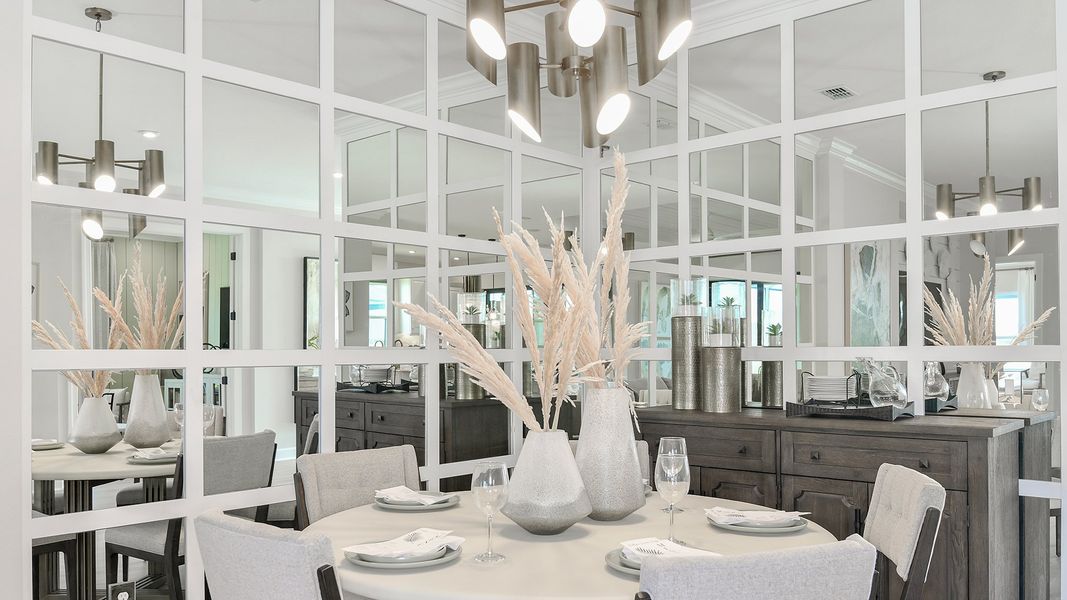 Representative furnished interior of a home built from the Pallazio by Taylor Morrison in Esplanade at Tradition, Port St. Lucie (Image 8).