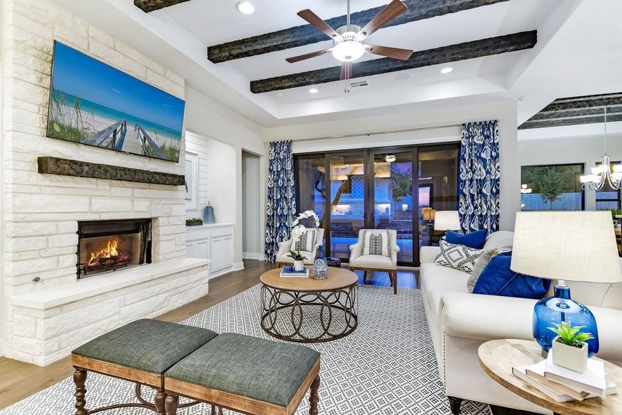 Representative furnished interior of a home built from the Catalina by Giddens Homes in Clearwater Ranch, Liberty Hill (Image 74).