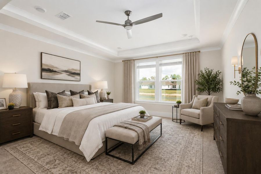 Furnished interior view inside a new home in , Charleston (Image 9).